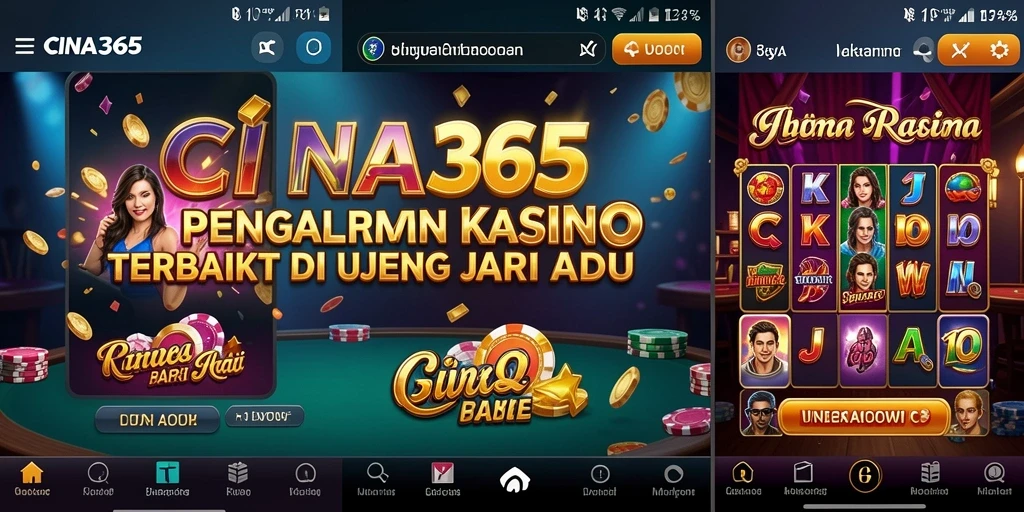 Tampilan gameplay kasino yang mengesankan dari CINA365.