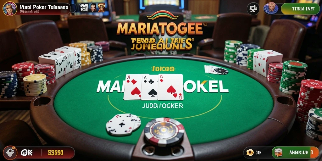 Tampilan gameplay MARIATOGEL yang mendebarkan dengan suasana Poker yang nyata.